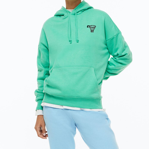 เสื้อฮู้ดสวมหัวผ้าคอตตอนหนาสำหรับผู้หญิงเสื้อมีฮู้ดโอเวอร์ไซส์ผ้าฟลีซไหล่ตกสำหรับเด็กผู้หญิง - Product Image 2