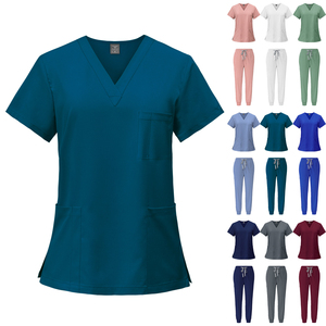 Unisex Quick Drying Short Sleeved Surgical Work Scrub Uniform <b>Nurse</b> Doctor Pet Hospital Uniforms for Men Women - Product Image 1