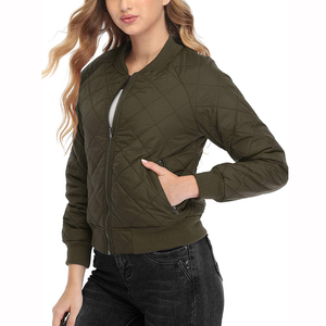 Blouson Bomber en Coton Léger pour Femmes avec Couleurs Personnalisées Teinture Unie Respirant Design Faible MOQ Meilleur Prix - Product Image 3