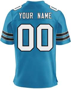 Maillot de football américain sur mesure professionnel à manches courtes, tissu respirant anti-UV et anti-humidité - Product Image 2