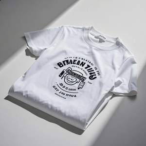 <b>Mens</b> High-End White Cotton T-<b>Shirt</b> <b>Silk</b> Screen Printed Casual Wear - Product Image 4