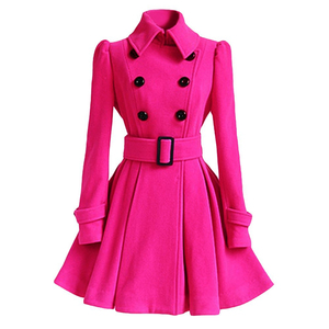 Nuevo diseño, abrigos largos ajustados para mujer, gabardina con doble botonadura, ropa de invierno a la moda, gabardina para mujer, Invierno - Product Image 6