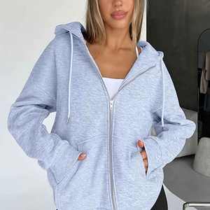 เสื้อมีฮู้ดผ้าฟลีซปักลายสำหรับทั้งชายและหญิงผ้ากันลมเป็นมิตรกับสิ่งแวดล้อมผ้าซิปมีฮู้ดสไตล์ฮิปฮอปสำหรับฤดูหนาวขายส่ง - Product Image 3