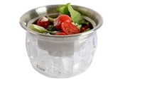 Vente en gros de refroidisseurs de fête pour frites et trempettes ensemble de service saladier sur glace bols de service réfrigérés pour aliments