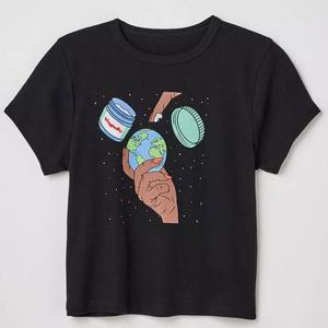 T-shirt imprimé surdimensionné en coton pour hommes, style décontracté en toile respirante avec logo sur le devant - Product Image 6