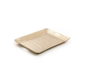 Plateau de service plaqué or en aluminium et laiton de forme ronde de conception simple et simple pour des plateaux de service de chambre à coucher de cuisine - Product Image 2