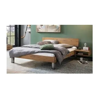 Cama de madera de mango blanco decente y atractiva para muebles de dormitorio Camas de madera de alta calidad Cama tamaño Queen para hotel Precio barato