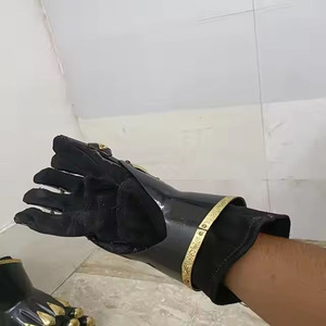 Guanteletes medievales de alta calidad, guantes de armadura funcional de acero envejecido con acabado pulido para regalo de ropa medieval usable - Product Image 4