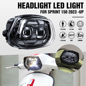 ไฟหน้า LED สำหรับรถมอเตอร์ไซค์เวสป้า สปริ้นท์ <span class=keywords><strong>150</strong></span> ไฟสปอตไลท์ ไฟตัดหมอก ไฟขับขี่ อะไหล่ตัวถังรถมอเตอร์ไซค์เวสป้า อุปกรณ์เสริม - Product Image 1