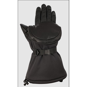 Gants d'hiver convertibles Alda, paume en peau de chèvre, dos en softshell, fermeture éclair amovible, mitaines isolées, tactiques, 2 en 1 - Product Image 2
