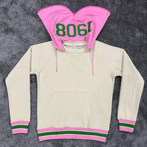 Sweat-shirt unisexe à col rond avec broderie de la fraternité Omega Psi Phi de 1908, broderie en chenille personnalisée, taille plus, col rond, université - Product Image 1