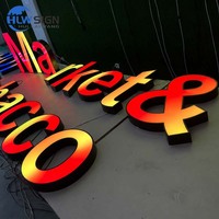 Letrero Luminoso LED RGB para Tienda con Certificación CE y RoHS, Letras LED de Canal con Cambio de Color