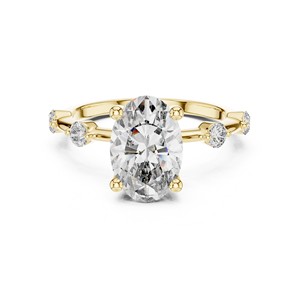 2.0ct Round Cut Moissanite <b>Solitaire</b> <b>Ring</b> 925 Sterling <b>Silver</b> Rhodium Plated | Luxury Bridal Wedding Engagement <b>Ring</b> for Women - Product Image 3