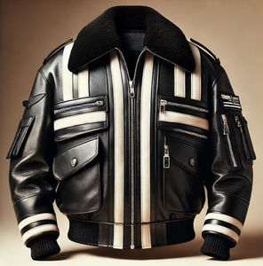 Chaquetas de cuero de alta calidad, proveedor OEM personalizado, piel de vaca genuina, motociclista, prendas de vestir exteriores, moda para hombres y mujeres - Product Image 2
