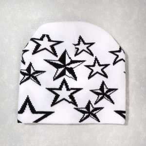Gorro de Punto de Invierno, Suave y Cálido, con Diseño de Estrellas, Personalizable, Acogedor, Unisex, para Clima Frío, Diseño Gráfico Elegante, Uso Diario - Product Image 3
