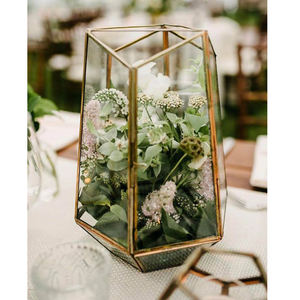 Maceta colgante suculenta de cristal negra irregular alta al mejor precio al por mayor con marco de hierro para decoración de hogar, jardín y oficina - Product Image 5