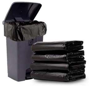 Sac poubelle en plastique à bout plat noir, sac poubelle T-shirt - Product Image 5