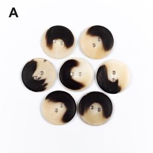 Boutons en corne de buffle naturelle, finition colorée, pour accessoires vestimentaires, haute qualité - Product Image 2