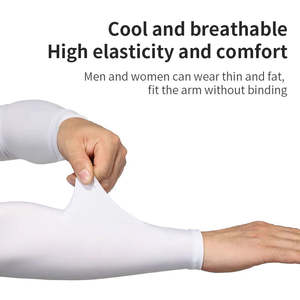 Manchon de compression pour le sport, personnalisé pour homme, pour la course à pied, le basketball, le volleyball, le football, protection des coudes, protection UV, cyclisme, soie glacée, manchon de bras frais - Product Image 4