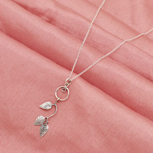 Textured Leafy Plain <b>925</b> Sterling <b>Silver</b> <b>Necklace</b> With Most Amazing Handcrafted Best Seller 2024 - Product Image 3