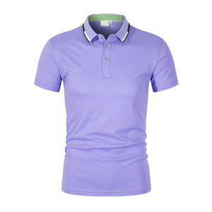 Polo en coton à manches courtes pour hommes Polo de golf grande taille avec logo brodé et étiquettes Chemise respirante pour vêtements de sport en plein air - Product Image 2