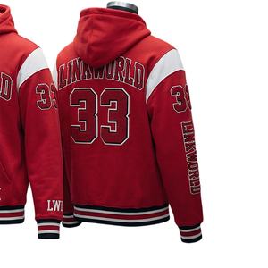 Pulls à capuche et sweats en molleton 100 % coton surdimensionnés en gros – Nouvelle mode : Hoodie d'hiver imprimé Linkworld - Product Image 3