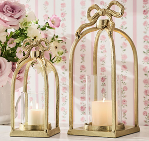 Acube Modern Round Pillar Candle Holder <b>Glass</b> and Metal Stand with <b>Glass</b> Gold Finish for Home Decoration Christmas - Product Image 5
