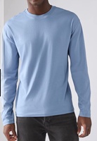 T-shirt Homme Oversize à Manches Longues en Coton Tricoté 100% Personnalisé de Haute Qualité, Écologique, Séchage Rapide et Imprimé