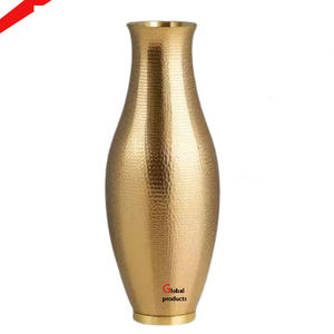 Vase à fleurs en acier inoxydable en métal martelé de qualité supérieure pour décor de restaurant d'hôtel et de bureau - Product Image 1