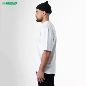 Heavyweight 100% Cotton <b>Plain</b> Custom Printed Blank <b>White</b> Eco-Friendly Anti-Wrinkle Plus Size Men's Oversized T-Shirts - Product Image 2