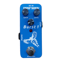 Педаль дисторшн Tone Weal BURST1 из алюминия, миниатюрная, аналоговая, с высоким уровнем усиления, для гитары, с регулировкой басов и высоких частот, удобная в использовании, производство Тайвань