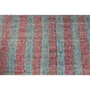 Alfombra de lana turca Vintage, diseño de retazos rojo y azul, 2,4x10,6 pies, tamaño moderno, clásica para pasillo grande, Alfombra de habitación de látex - Product Image 5