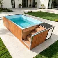 Piscine Conteneur Standard Respirante au Design Moderne Prête à l'emploi pour Villa, Jardin, Complexe Hôtelier, Hôtel, Parc de Loisirs, Bâtiment de Bureau