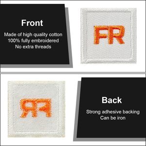 10 parches FR para planchar, parches FR blancos para mejorar los pantalones vaqueros, mochilas, sombreros y más directamente de Pakistán - Product Image 5