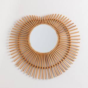 Vietrustic Vietnam Source Wall Accessories Bamboo <b>Rattan</b> <b>Mirror</b> Living Room Decor - Product Image 1