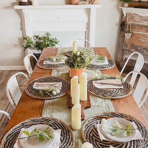 Manteles individuales tejidos naturales de fábrica de Vietnam para juego de mesa, manteles individuales de algas marinas, manteles individuales de granja para decorar la mesa de comedor - Product Image 3