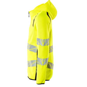 OEM Hombres Hi Vis Personalizado Seguridad Alta Visibilidad Unisex Construcción Reflectante Zip Jacket Hoodies - Product Image 2