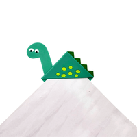 Marque-page d'angle en PVC antidérapant sans phtalate, forme personnalisée, motif dinosaure mignon, impression UV, réutilisable, cadeau pour la rentrée scolaire