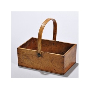 <b>Wooden</b> storage <b>basket</b> crafted to hold magazines books and reading materials in living room bedroom or study area - Product Image 4