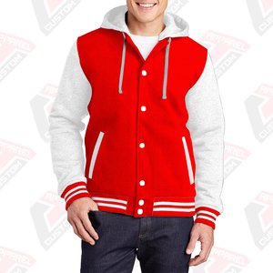 Veste universitaire élégante et chaude pour hommes avec capuche 100% coton polaire brodé Technics imprimé numérique teint uni pour l'hiver - Product Image 6