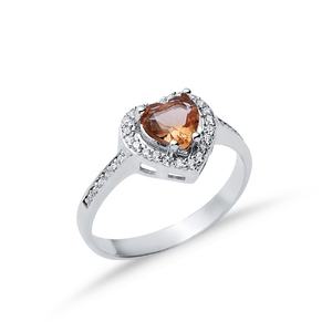 Bague Sultanite en argent de conception de coeur minimaliste pour les femmes Baguette en gros turc fait à la main 925 bijoux en argent Sterling - Product Image 3