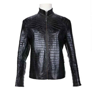 Vestes Confortables pour Hommes Veste en Cuir de Crocodile 100% Véritable Qualité Premium Hiver Toile Décontracté Luxe Personnalisé OEM - Product Image 6