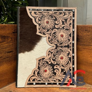 Executive Leather Organizer <b>A4</b> Hand Tooled Genuine Leather <b>Document</b> Holder Agenda Portfolios Card Holder Pen Cases File <b>Folder</b> - Product Image 1