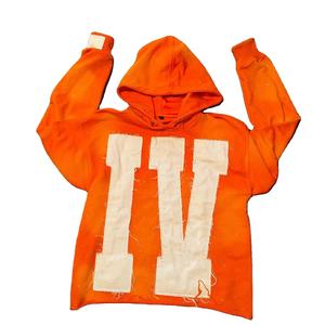 Sudadera con capucha de invierno para hombre, personalizada por el fabricante, de peso pesado, con cremallera, estilo vintage, con parche bordado desgastado y lavado ácido - Venta al por mayor - Product Image 1