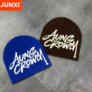 Unisex Tùy Chỉnh Acrylic Mùa Đông Beanie <span class=keywords><strong>Hat</strong></span> Ngoài Trời <span class=keywords><strong>3D</strong></span> Thêu Phim Hoạt Hình Nhân Vật Trái Cây Mô Hình Kỹ Thuật Số - Product Image 2