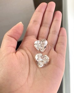 Diamants synthétiques de laboratoire en vrac, taille cœur fantaisie toutes couleurs, certifiés IGI, clarté VS supérieure, couleur D blanche, pour bijoux - Product Image 2