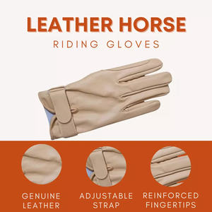 Guantes de cuero puro para montar a caballo para hombre-Guantes ecuestres cálidos y antideslizantes para montar a caballo Guantes de seguridad para montar a caballo - Product Image 2