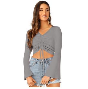 Boutique indienne haut dernière exclusivité indienne GreyTrendy tricot hauts femmes confortable vêtements réguliers hauts courts sans manches - Product Image 1