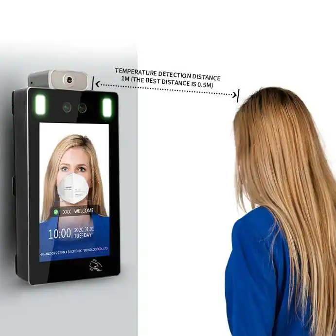 smart school touch screen sdk qr biometric facial recognition attendance access control system timy temperature face recognition