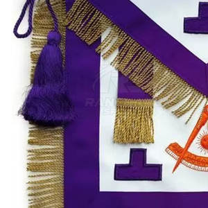 Tablier maçonnique fait main, régalia haut de gamme, tablier maçonnique de luxe, broderie en fil de bullion, tablier maçonnique personnalisé - Product Image 6